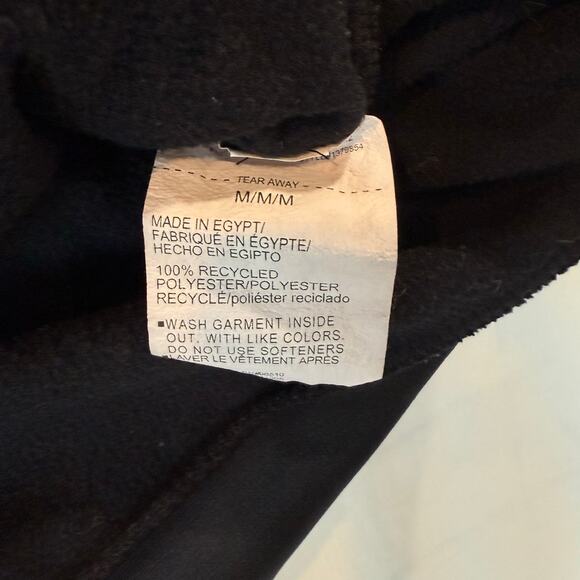 Men's Under Armour Black Hooded Sweatshirt Size Medium Red Logo Athletic - Picture 5 of 8